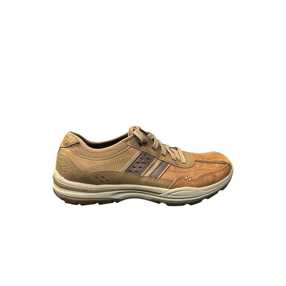 Skechers classic fit air cooled memory foam brown lace up shoes mens 8.5 - Picture 3 of 7
